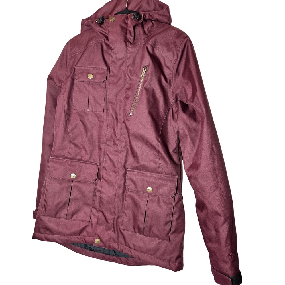 Pulse Burgundy Snowboarding Skiing Snow Jacket Hooded Womens size M
